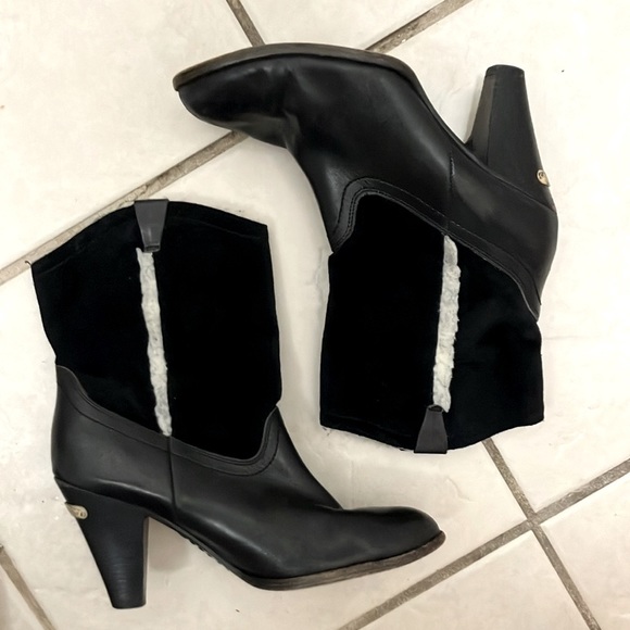 Michael Kors Sherpa leather Heeled western boots - Picture 3 of 8